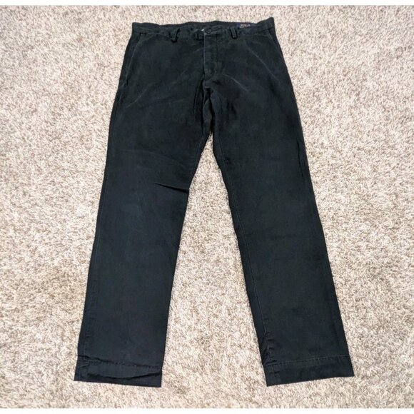 Polo Ralph Lauren Stretch Slim Fit Chino Pants Men's 31x30 Black Khaki Preppy - Picture 1 of 8